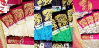 Designer soft cotton silk saree