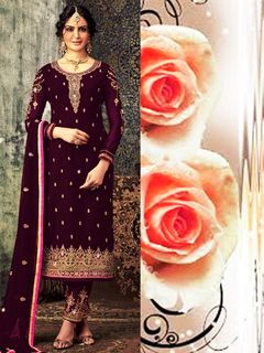 Elegant Readymade Embroidered Georgette Suit