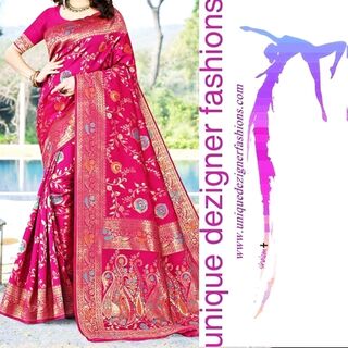  Look ethnic in this affluent in this pink saree