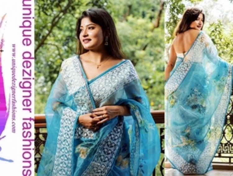 look stunning in this organza saree