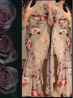 Look stunning in this floral  saree